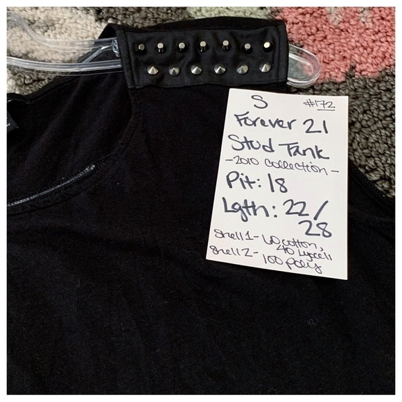 #172 Y2K Forever 21 Studded Sheer Sleeveless Shell Tank Blouse Shirt Tunic Top - Picture 4 of 4